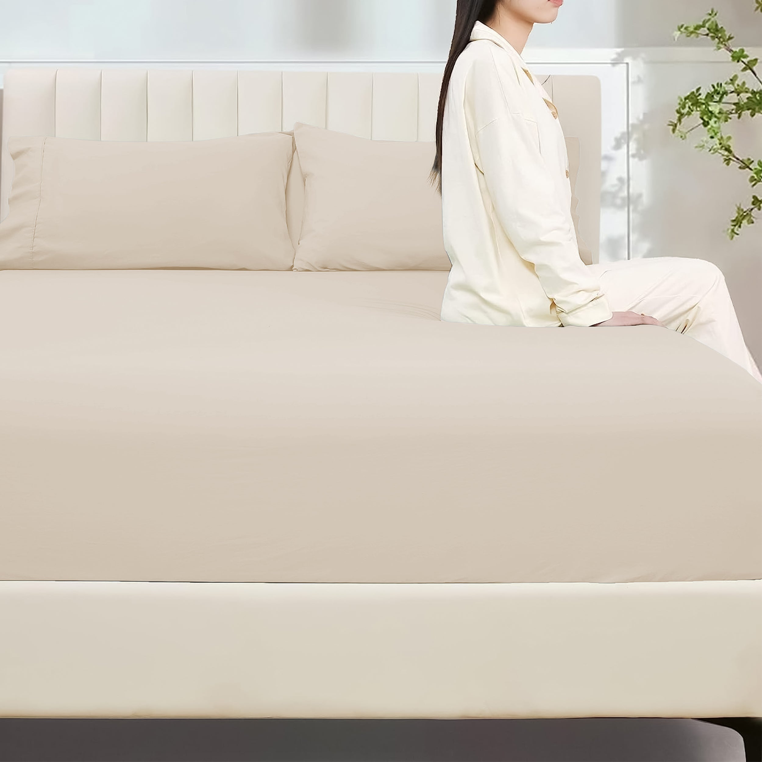 Fade Resistant Brushed Microfiber 30 Cm Deep Pocket Microfiber Fitted Sheet