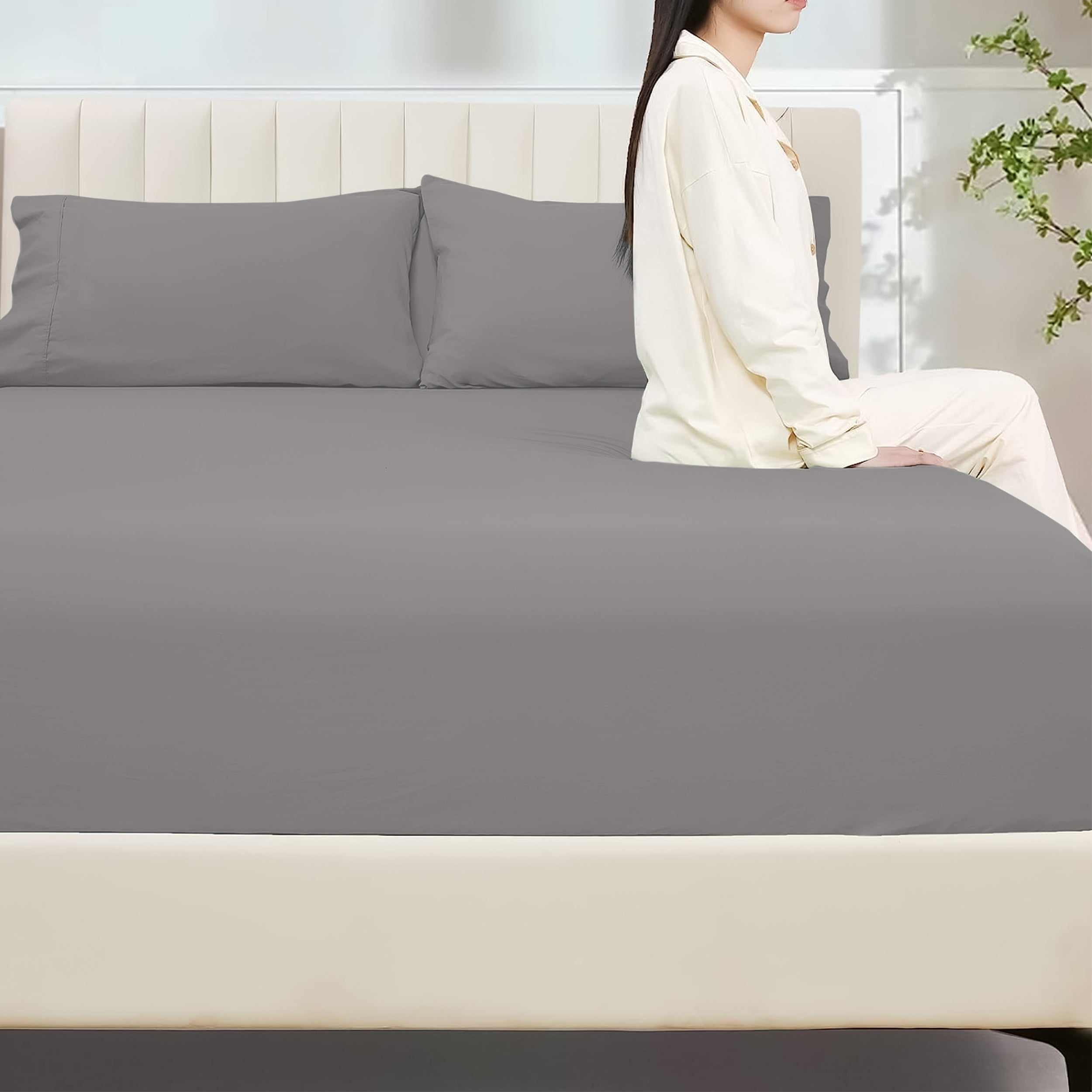 Fade Resistant Brushed Microfiber 30 Cm Deep Pocket Microfiber Fitted Sheet