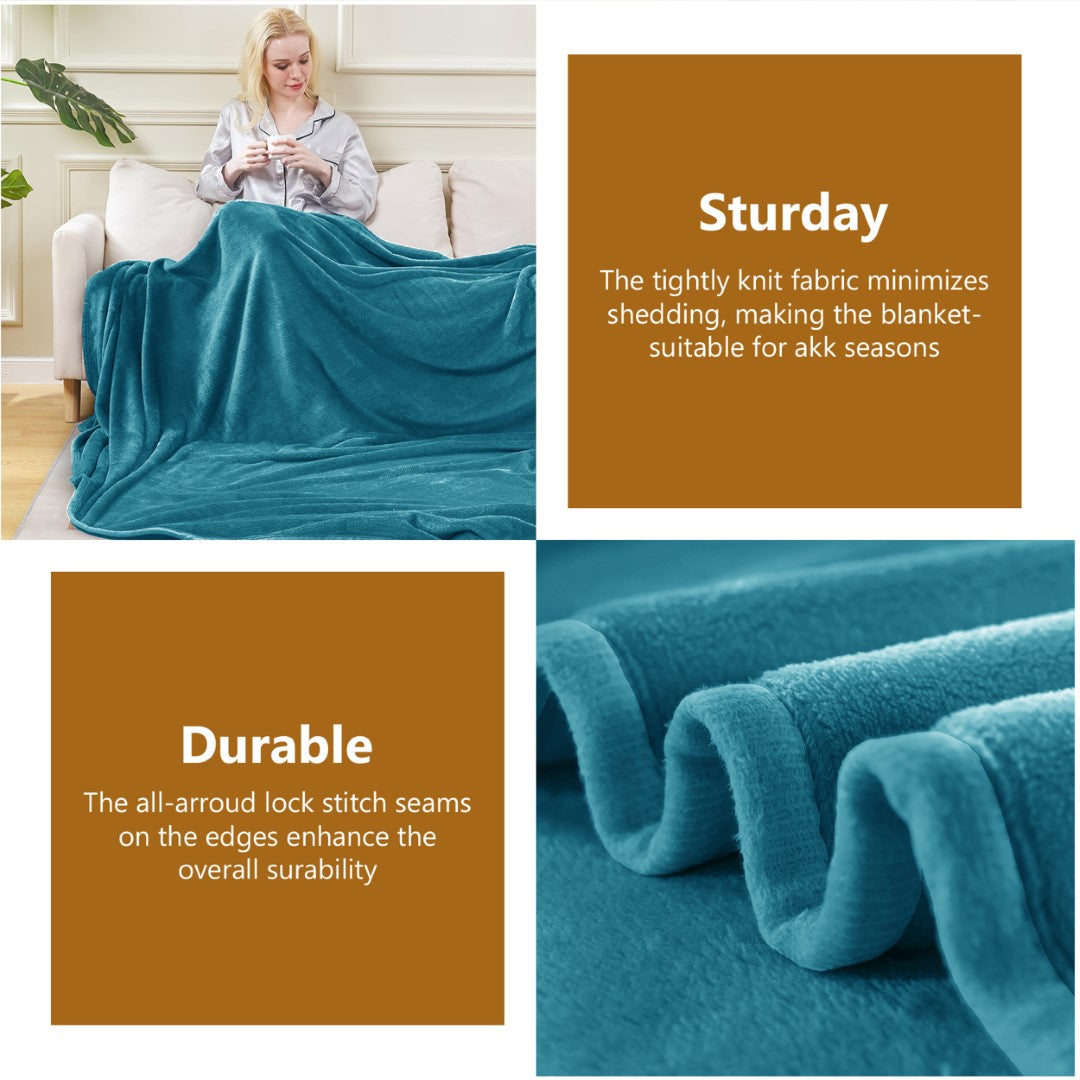 Lightweight Super Soft 450 GSM Fluffy Mink Throw Blanket