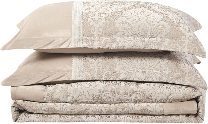 Charm Damask Pattern Velvet Jacquard Quilted Bedspread Comforter with Pillow Case
