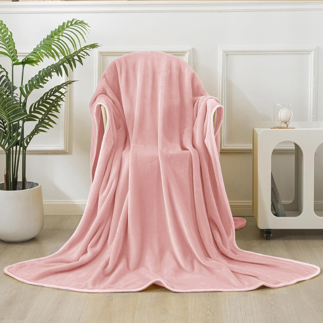 Lightweight Super Soft 450 GSM Fluffy Mink Throw Blanket