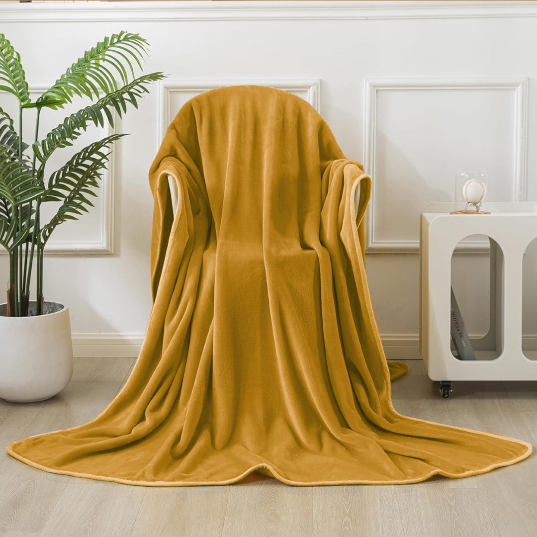 Lightweight Super Soft 450 GSM Fluffy Mink Throw Blanket