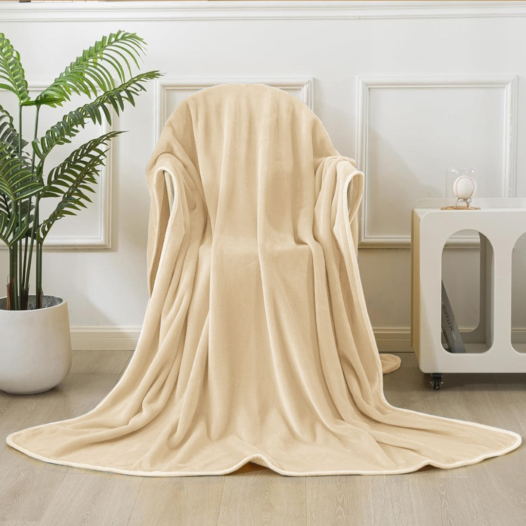 Lightweight Super Soft 450 GSM Fluffy Mink Throw Blanket