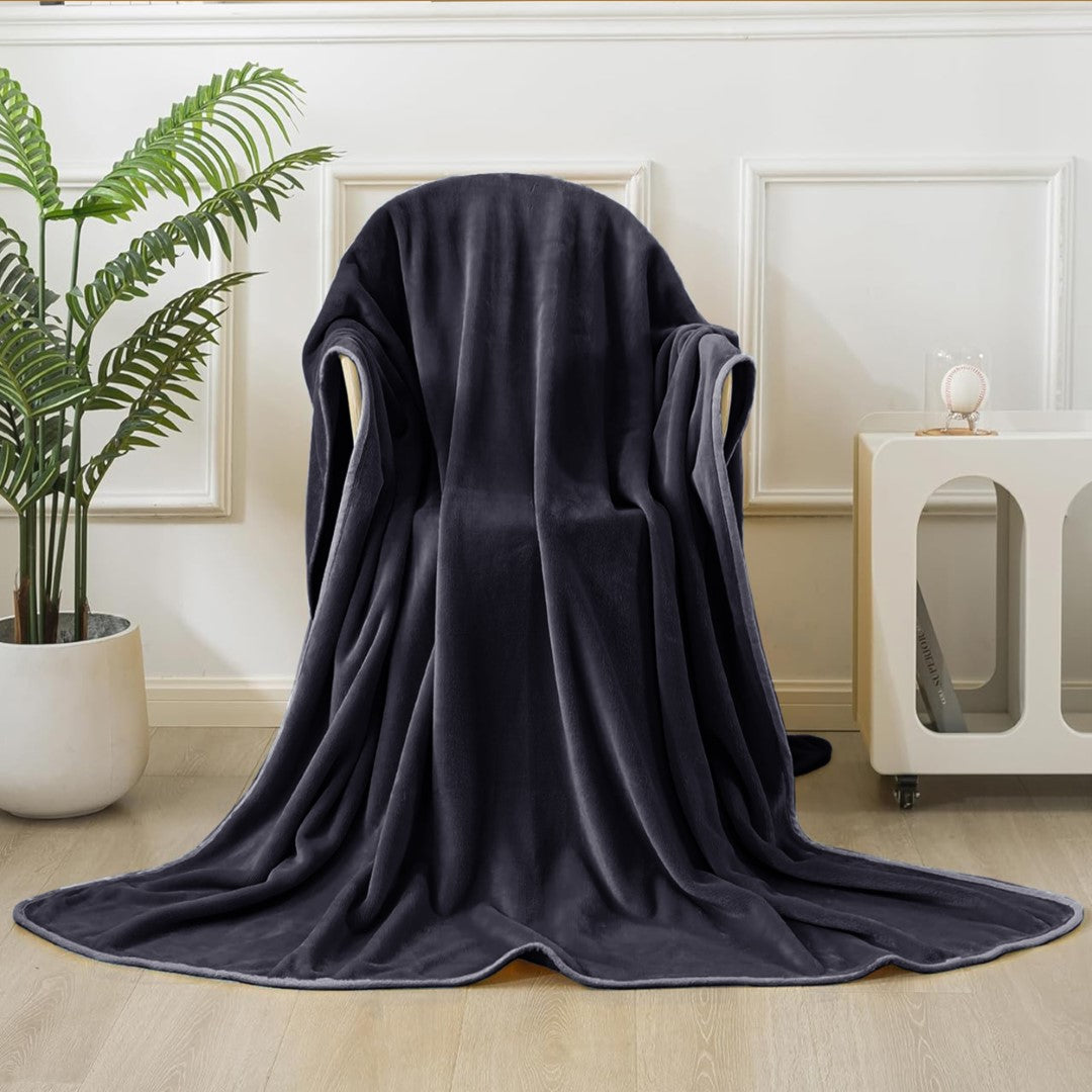 Lightweight Super Soft 450 GSM Fluffy Mink Throw Blanket