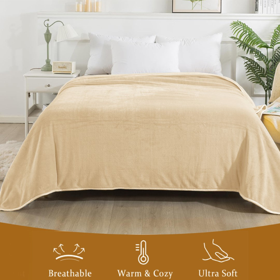 Lightweight Super Soft 450 GSM Fluffy Mink Throw Blanket