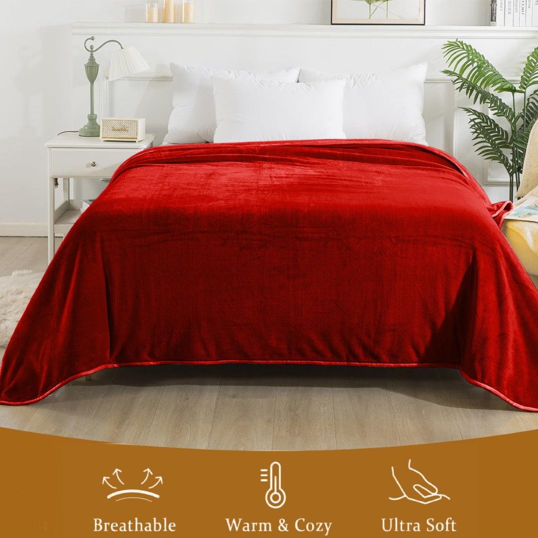 Lightweight Super Soft 450 GSM Fluffy Mink Throw Blanket
