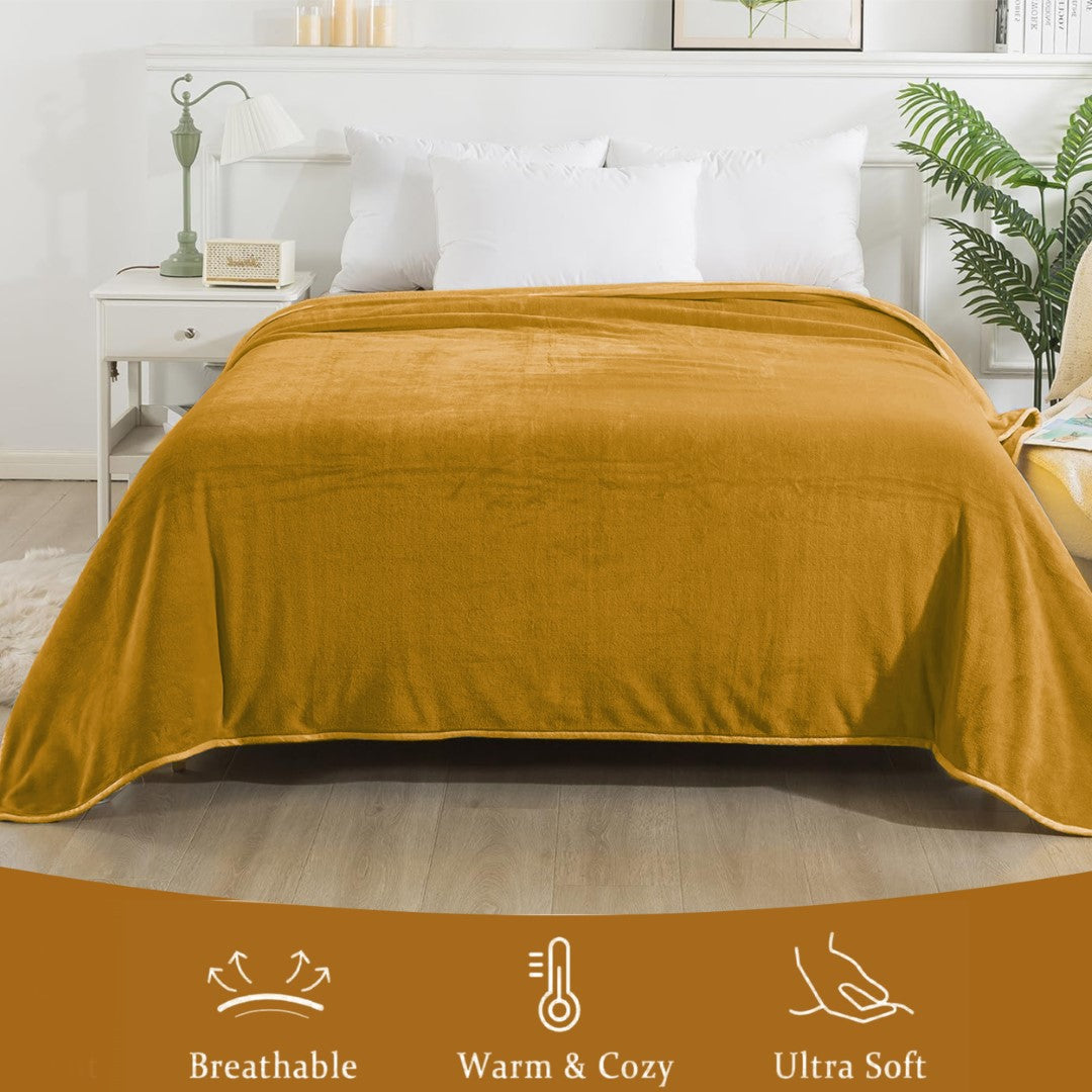 Lightweight Super Soft 450 GSM Fluffy Mink Throw Blanket