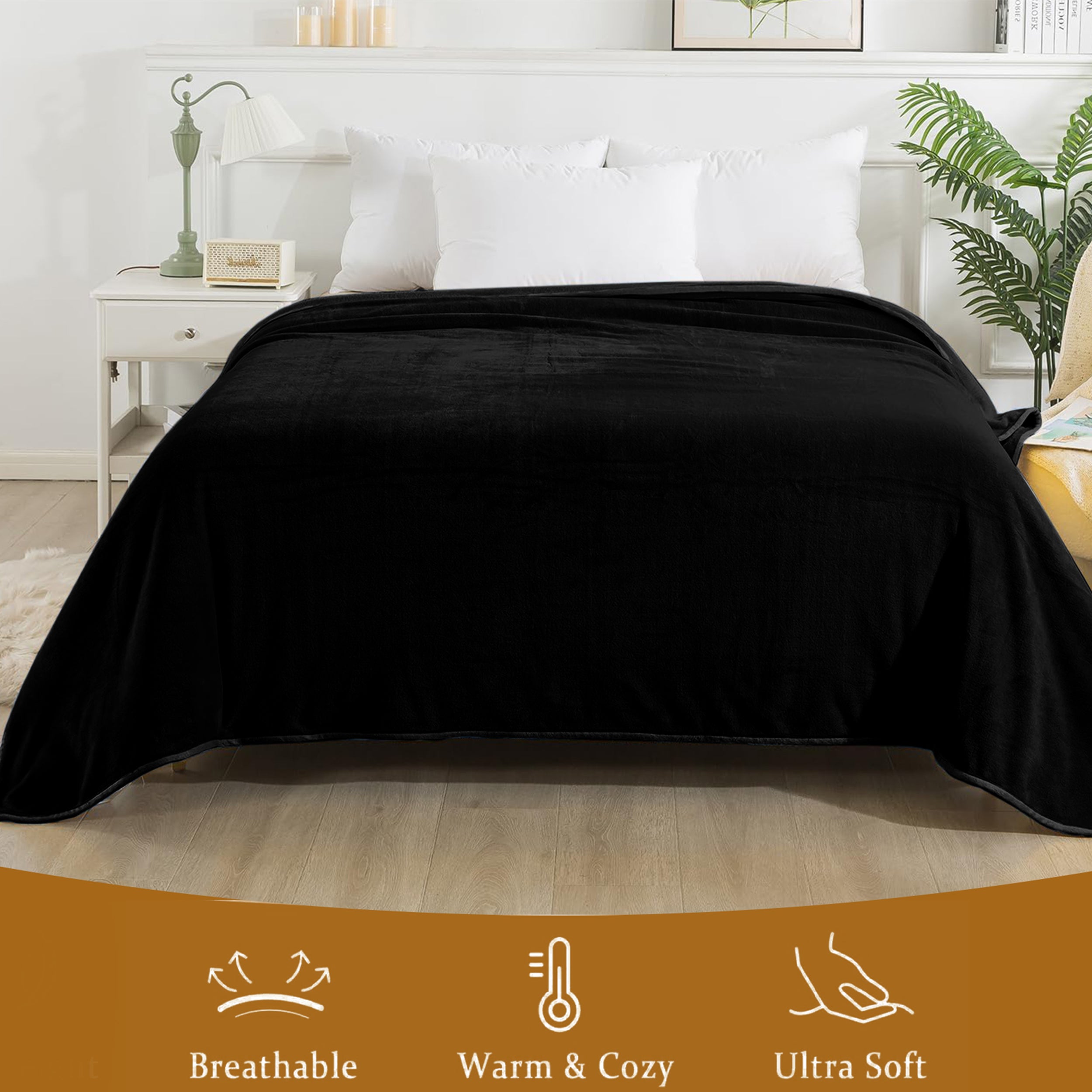 Lightweight Super Soft 450 GSM Fluffy Mink Throw Blanket