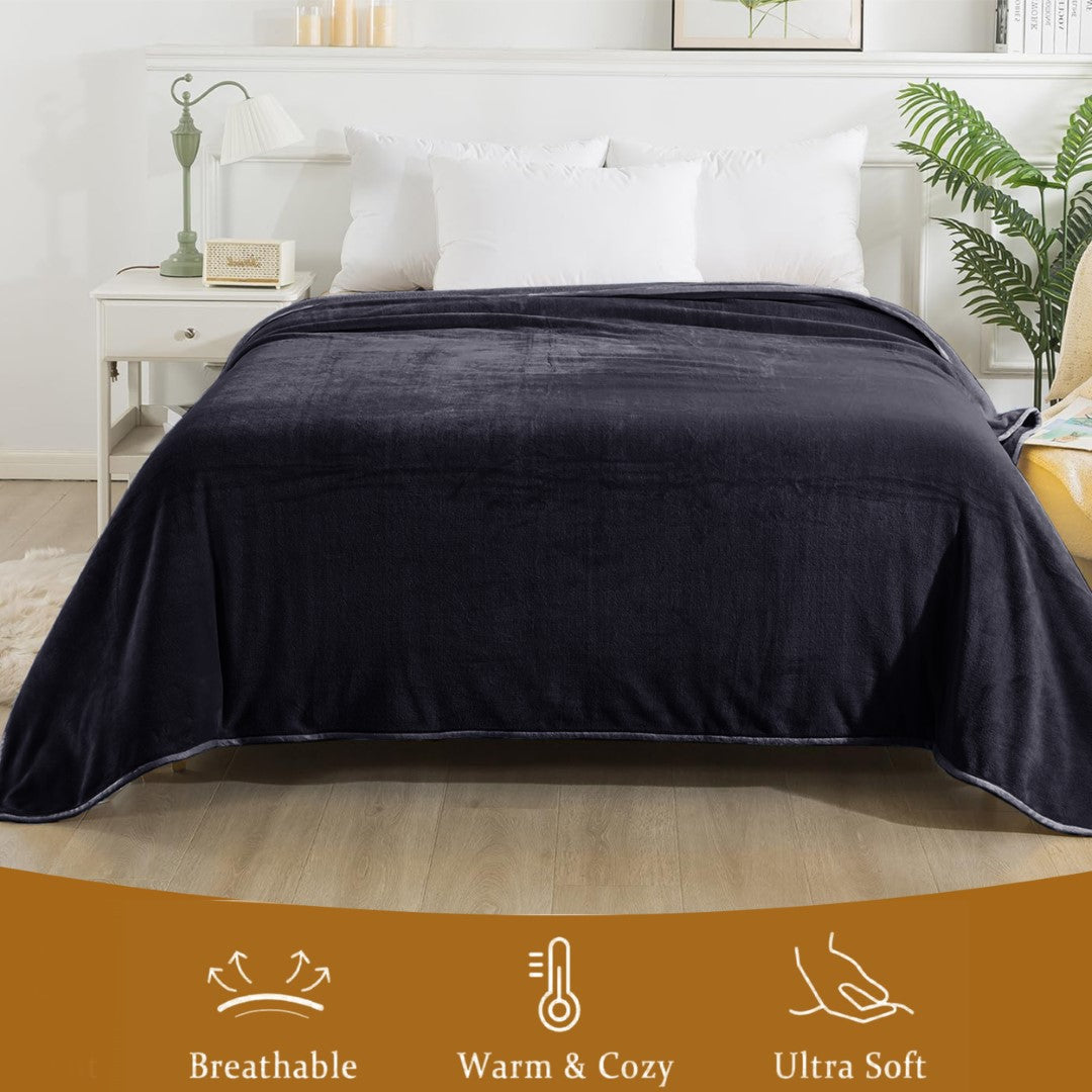 Lightweight Super Soft 450 GSM Fluffy Mink Throw Blanket