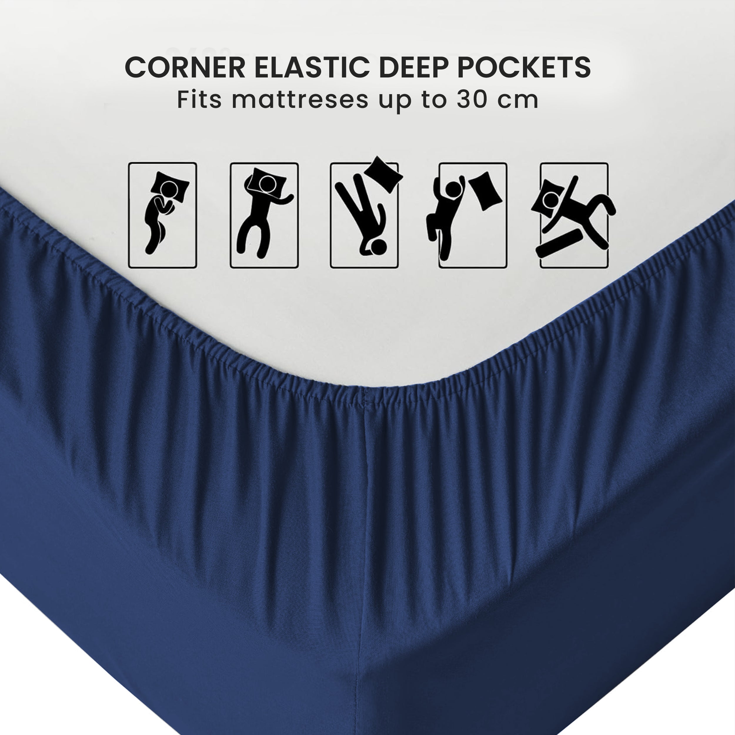 Fade Resistant Brushed Microfiber 30 Cm Deep Pocket Microfiber Fitted Sheet