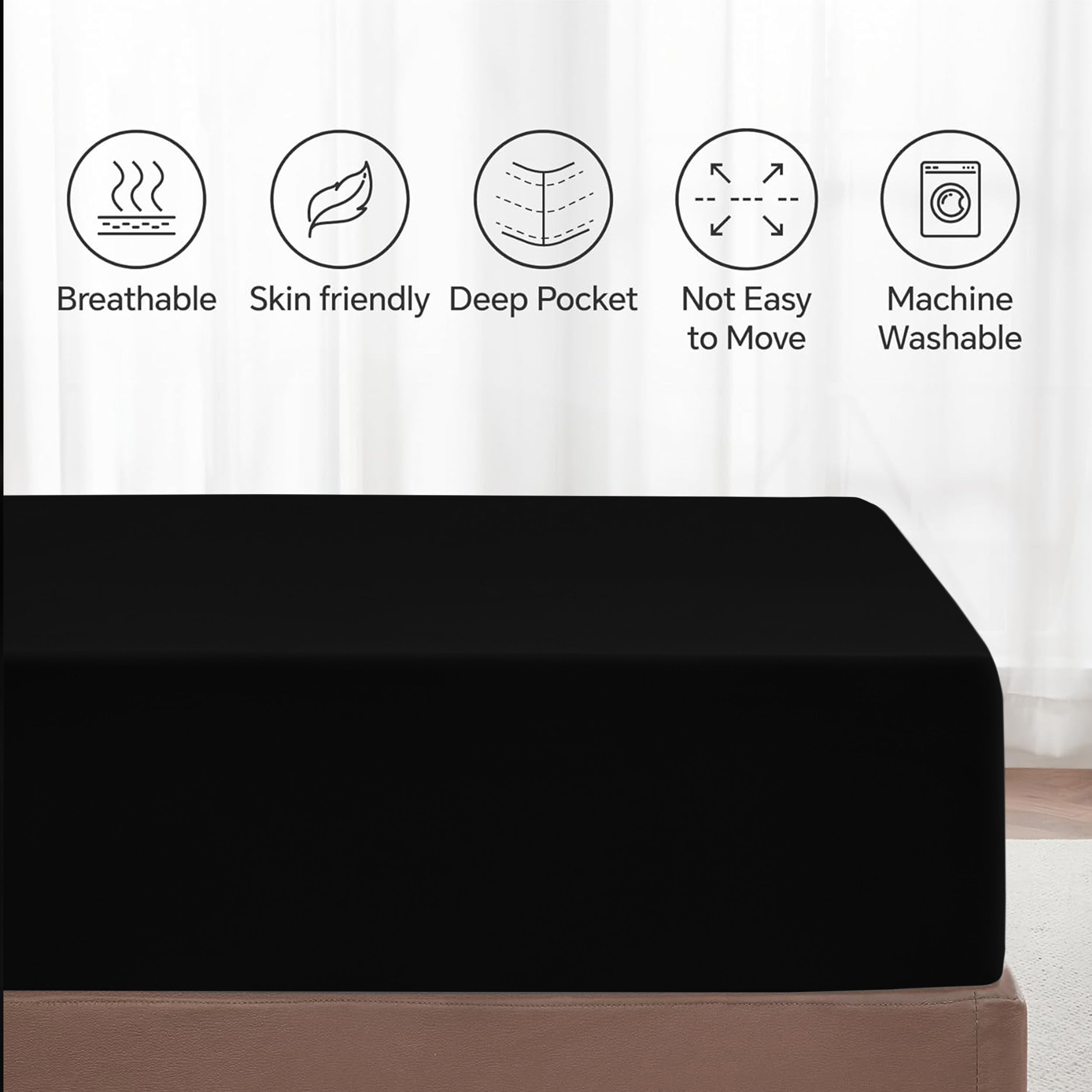 Fade Resistant Brushed Microfiber 30 Cm Deep Pocket Microfiber Fitted Sheet