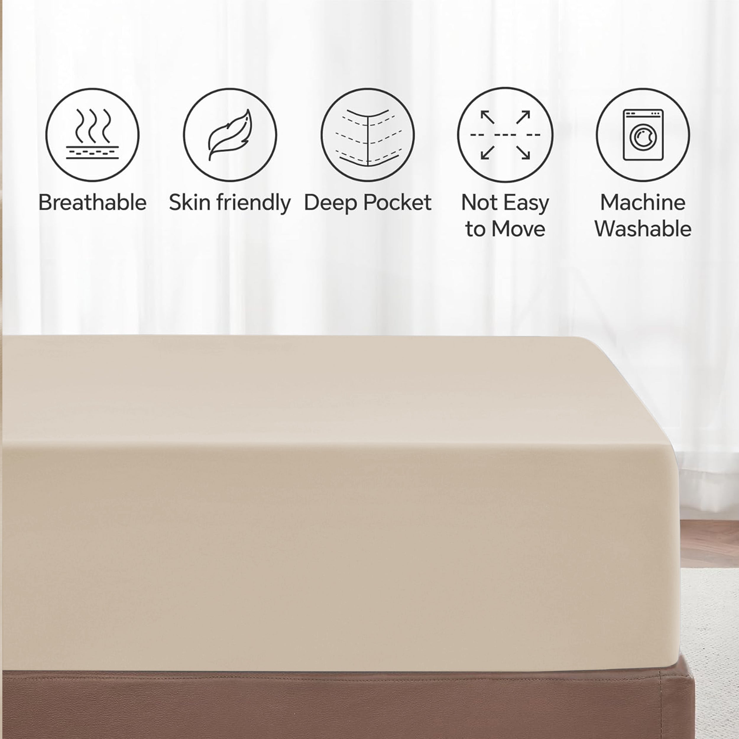 Fade Resistant Brushed Microfiber 30 Cm Deep Pocket Microfiber Fitted Sheet