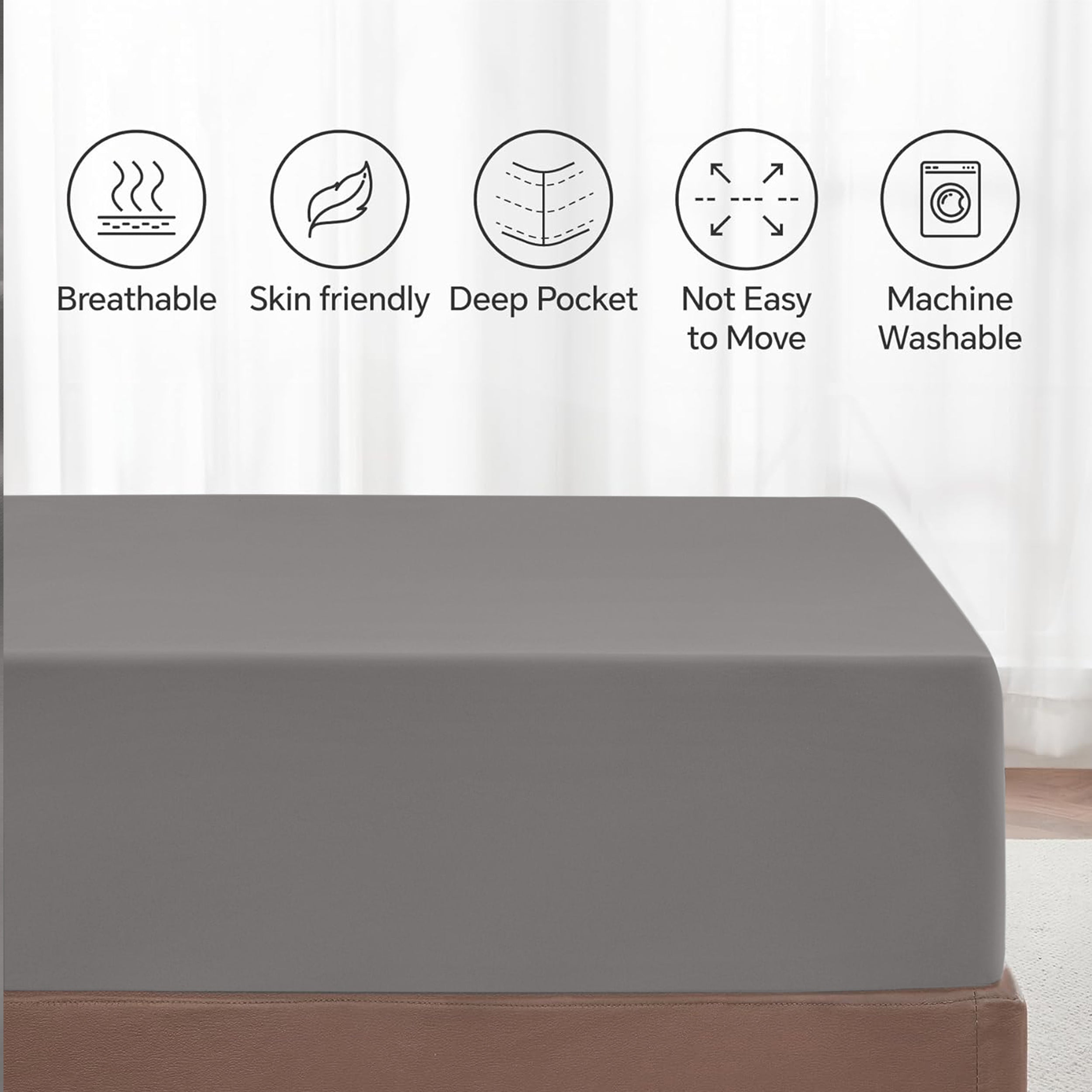 Fade Resistant Brushed Microfiber 30 Cm Deep Pocket Microfiber Fitted Sheet