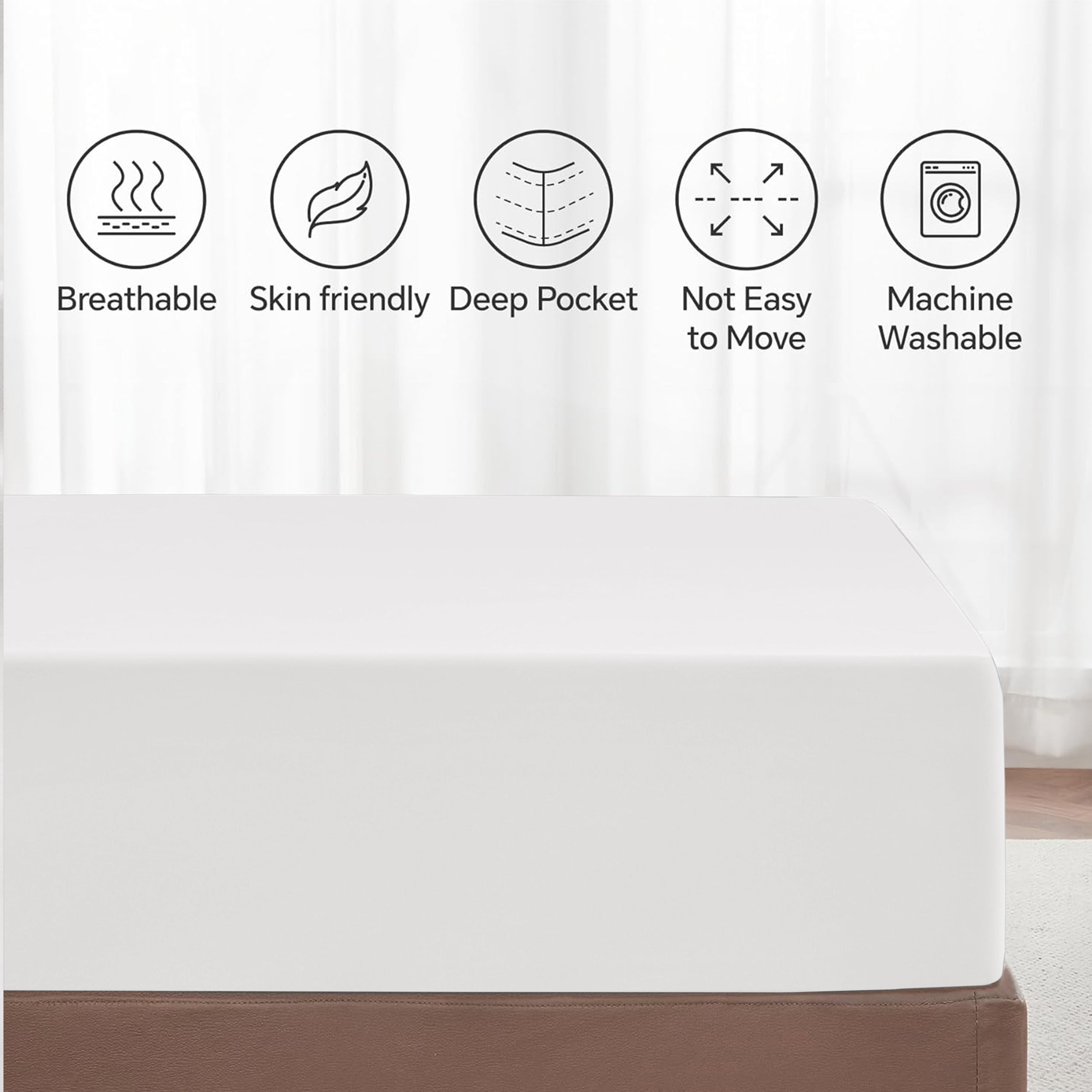 Fade Resistant Brushed Microfiber 30 Cm Deep Pocket Microfiber Fitted Sheet