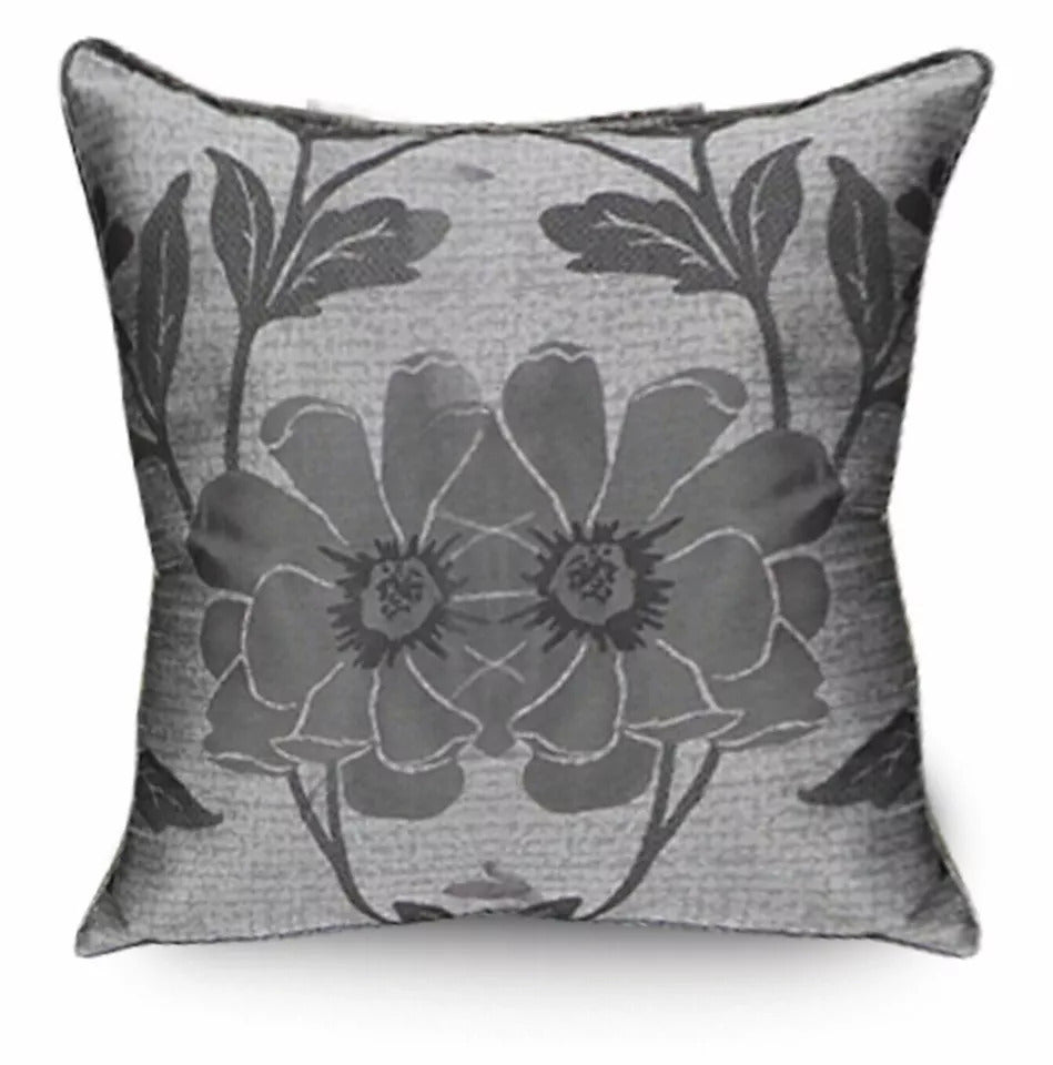 Floral Jacquard Square Sofa Cushion Cover for Bedroom