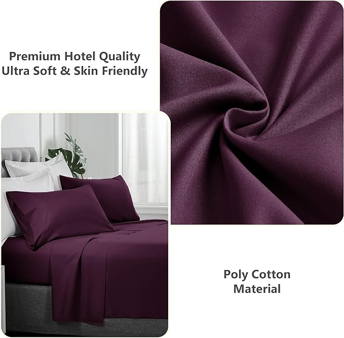 Fade Resistant Breathable Percale Flat Sheet