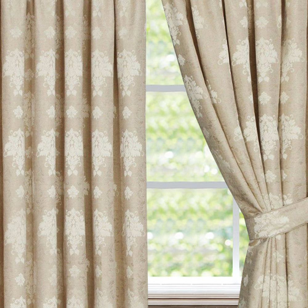 Virginia Pencil Pleat Jacquard Fully Lined Window Curtains
