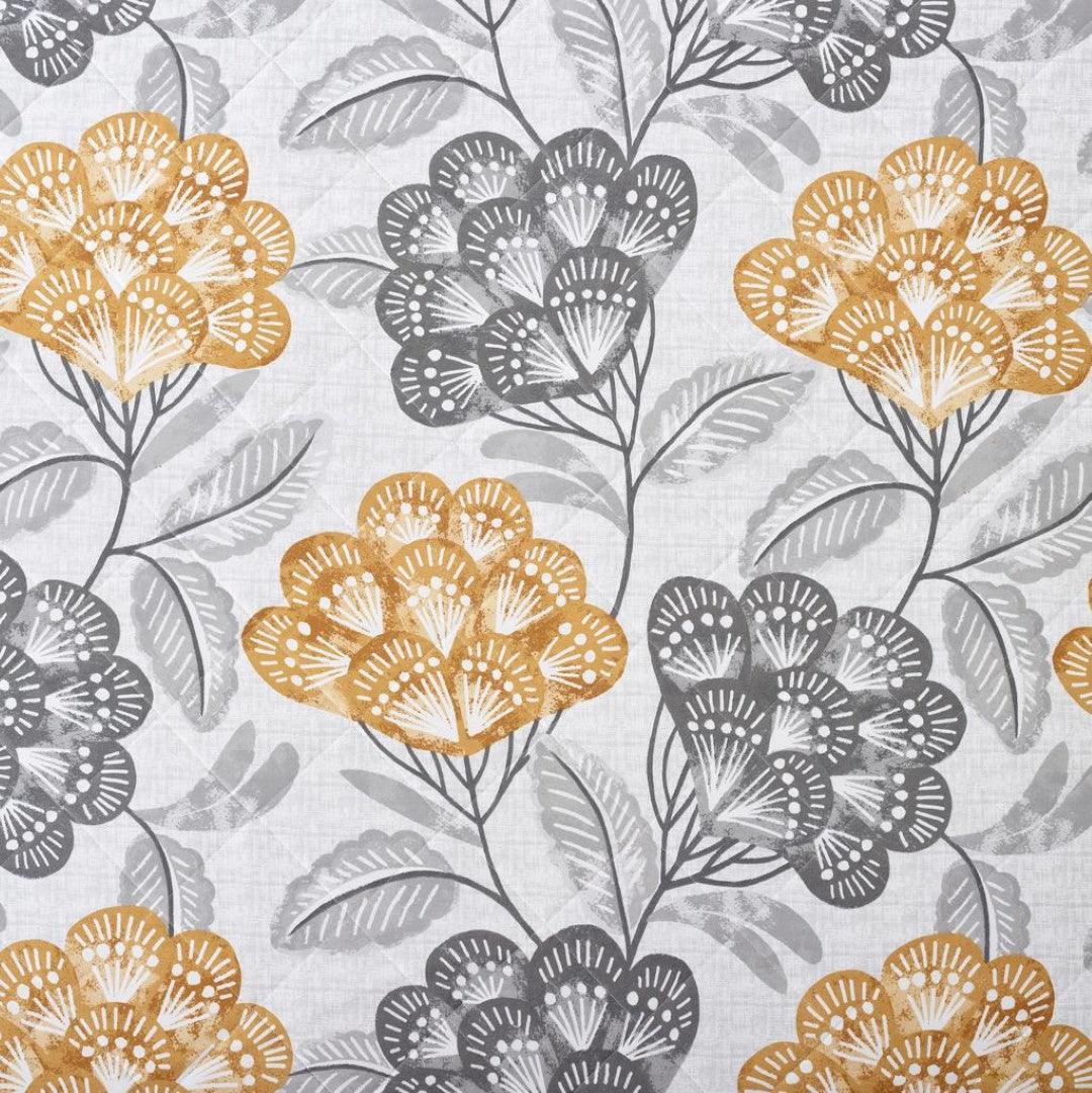 Printed Embroidered Quilted Bedspread Comforter with Pillow Case