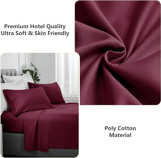 Fade Resistant Breathable Percale Flat Sheet