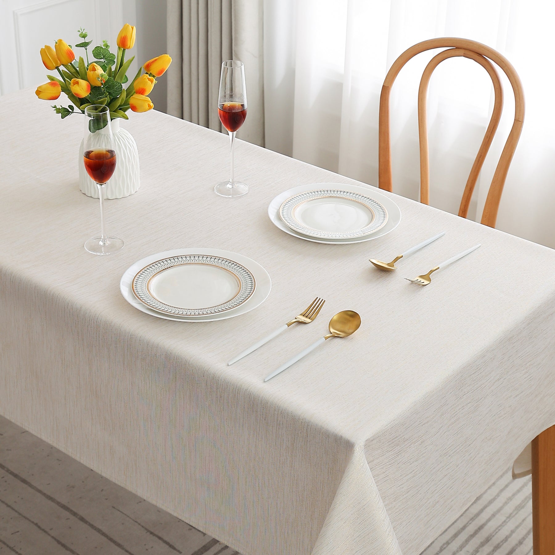 Home Decorative Glitter Dinning Table Cover Protector Tablecloth