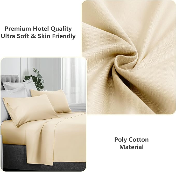 Fade Resistant Breathable Percale Flat Sheet