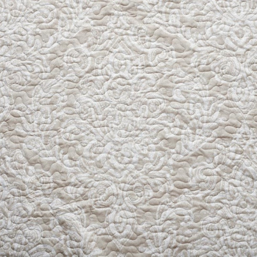 Printed Embroidered Quilted Bedspread Comforter with Pillow Case