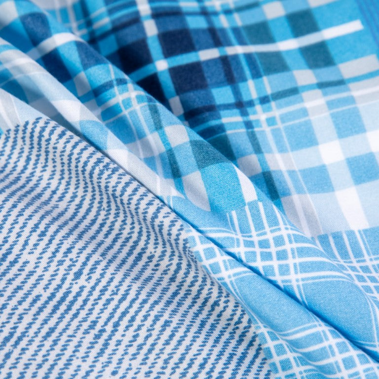 Breathable Microfibre Quilt Duvet Cover Set With Fitted Sheet