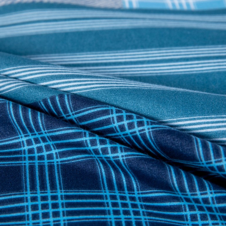 Breathable Microfibre Quilt Duvet Cover Set With Fitted Sheet