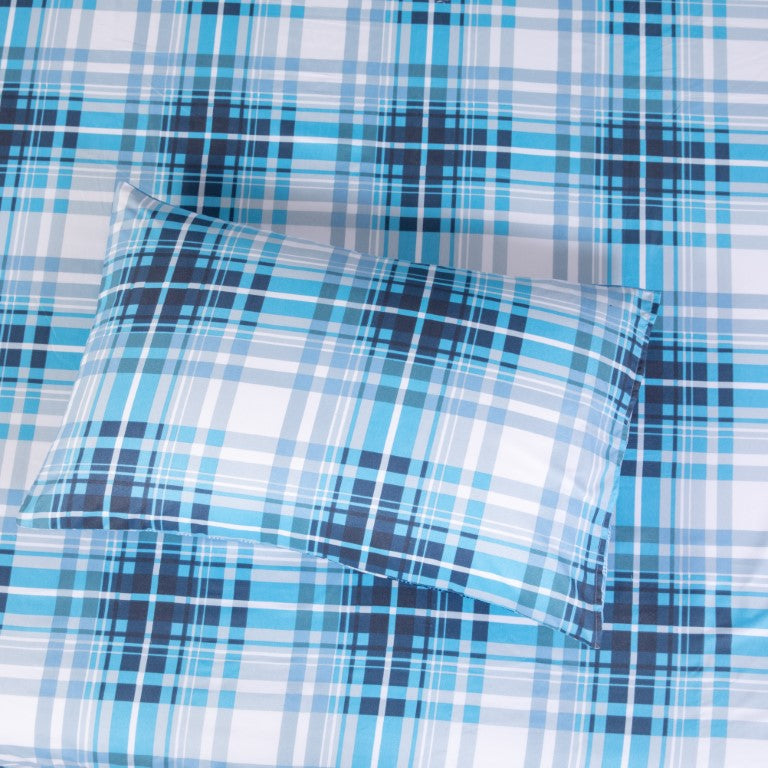 Breathable Microfibre Quilt Duvet Cover Set With Fitted Sheet