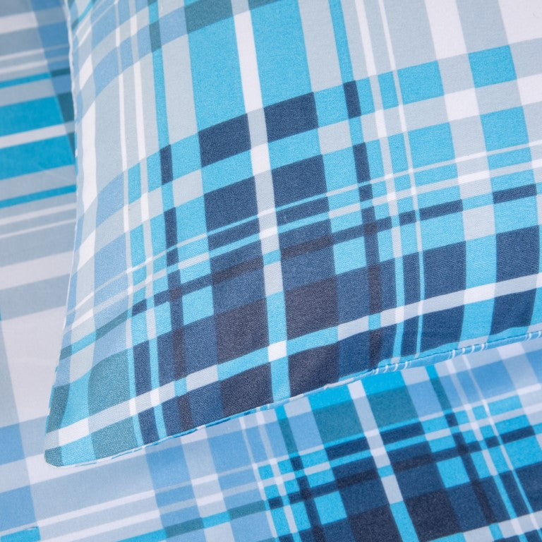 Breathable Microfibre Quilt Duvet Cover Set With Fitted Sheet