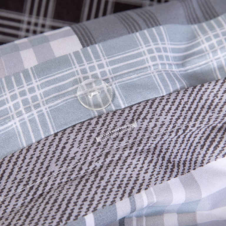 Breathable Microfibre Quilt Duvet Cover Set With Fitted Sheet