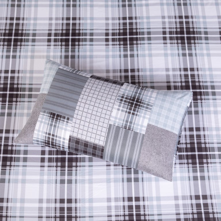 Breathable Microfibre Quilt Duvet Cover Set With Fitted Sheet