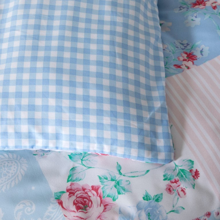 Breathable Microfibre Quilt Duvet Cover Set With Fitted Sheet