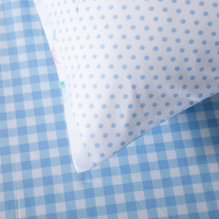 Breathable Microfibre Quilt Duvet Cover Set With Fitted Sheet