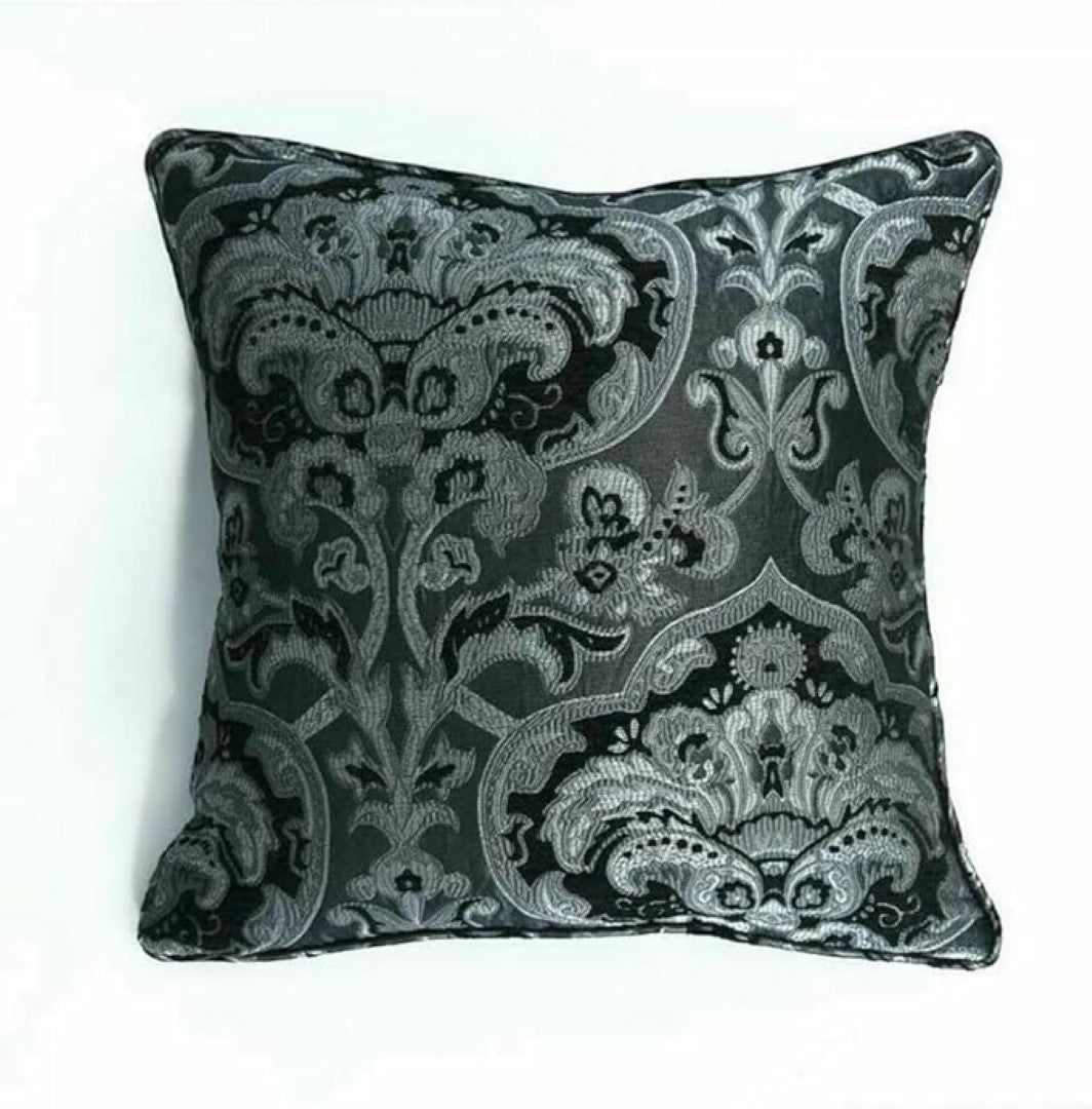 Floral Jacquard Square Sofa Cushion Cover for Bedroom