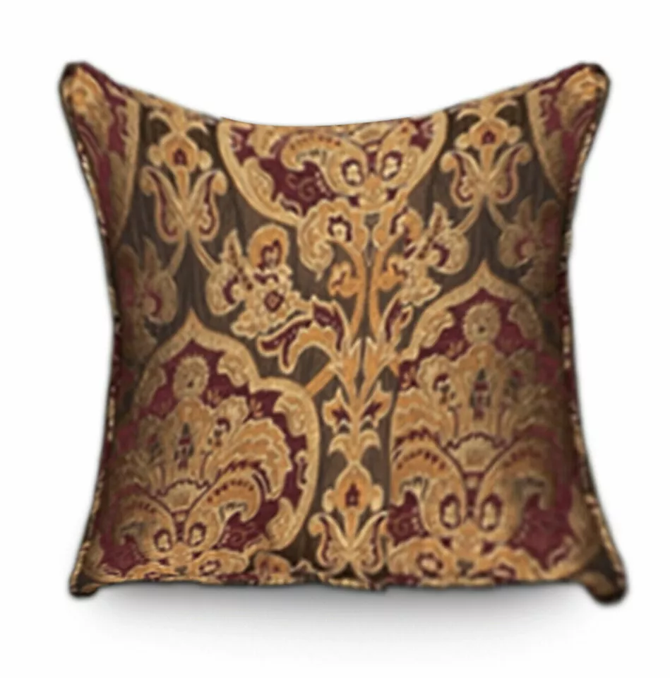 Floral Jacquard Square Sofa Cushion Cover for Bedroom