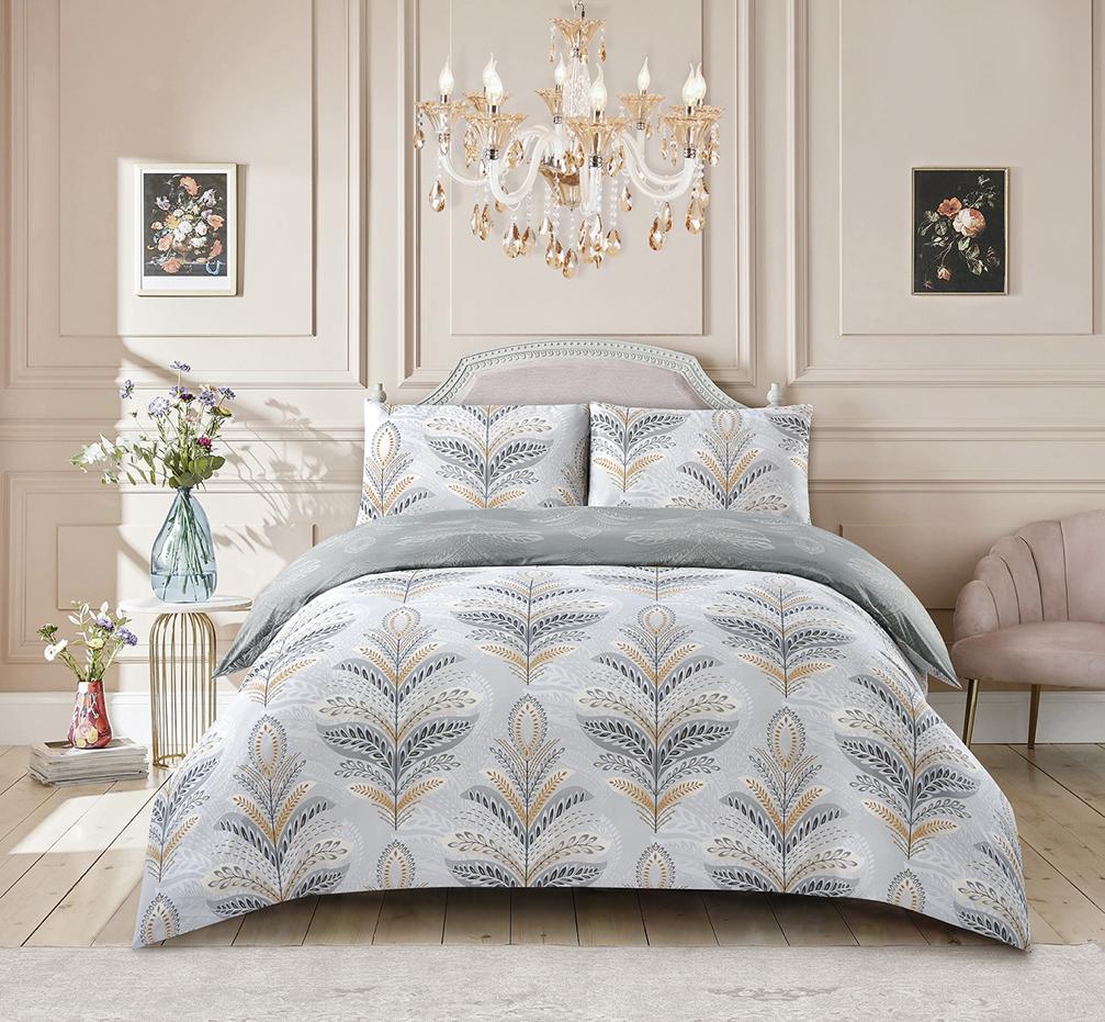 Breathable Microfibre Quilt Duvet Cover Set With Fitted Sheet