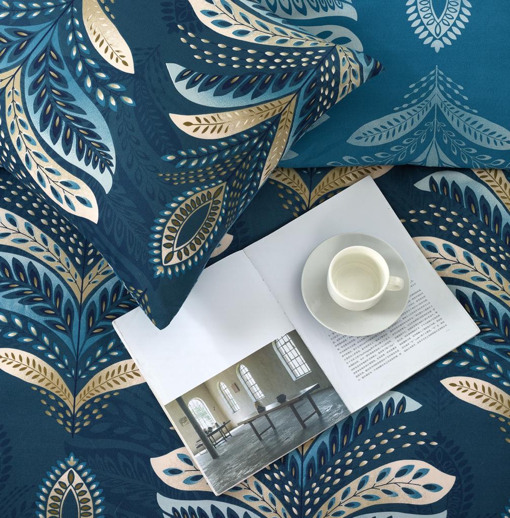 Breathable Microfibre Quilt Duvet Cover Set With Fitted Sheet