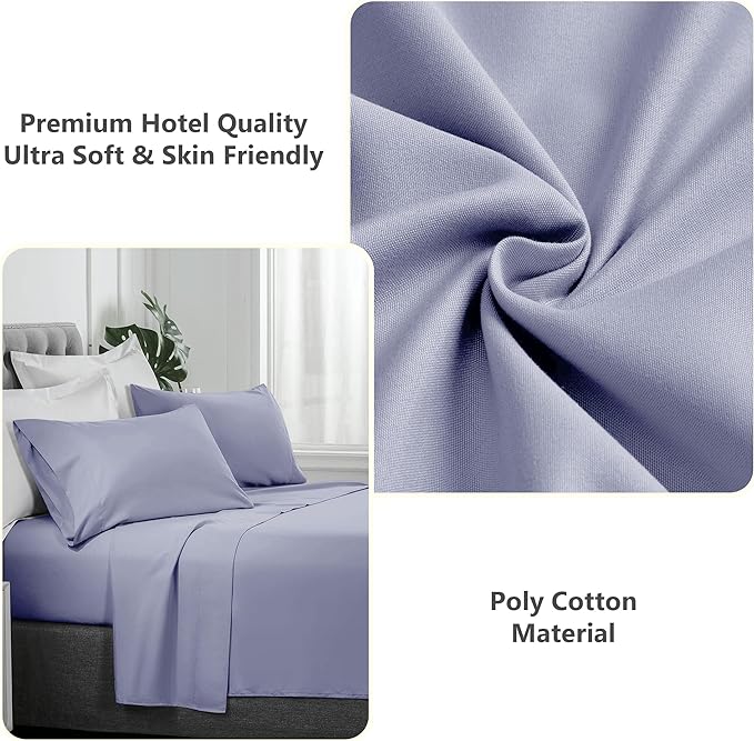 Fade Resistant Breathable Percale Flat Sheet