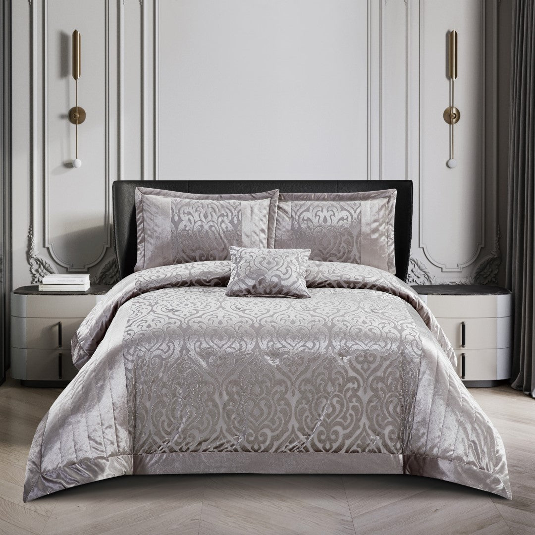 Infinity Jacquard Velvet Bedspread Comforter with Pillow Case