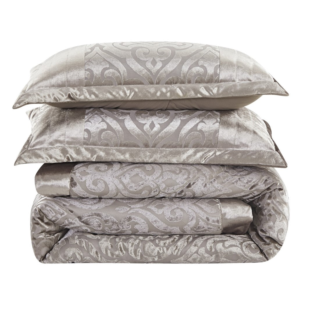 Infinity Jacquard Velvet Bedspread Comforter with Pillow Case
