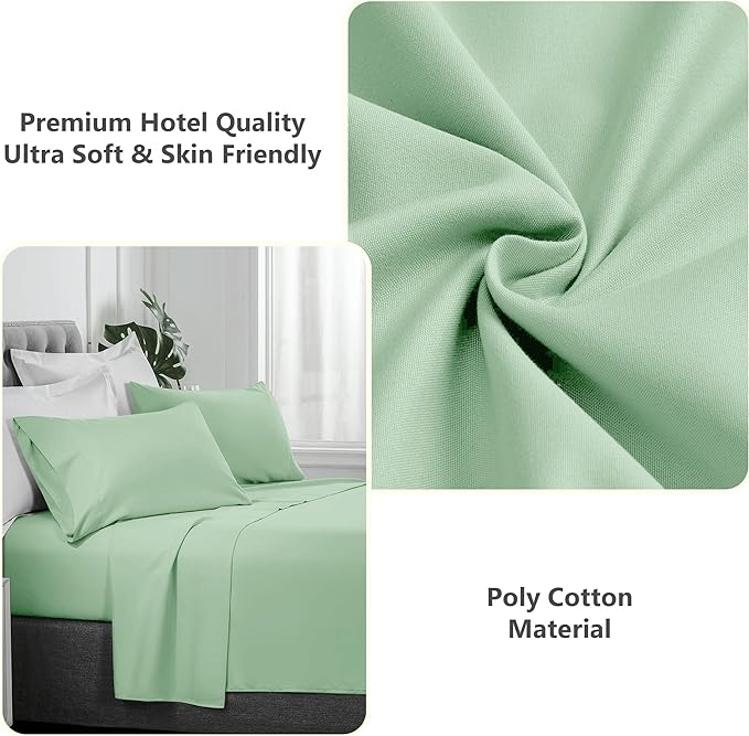 Fade Resistant Breathable Percale Flat Sheet