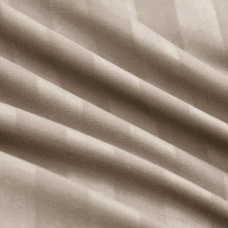 Elastic Edges Breathable Satin Stripe 30 Cm Deep Pocket Fitted Sheet