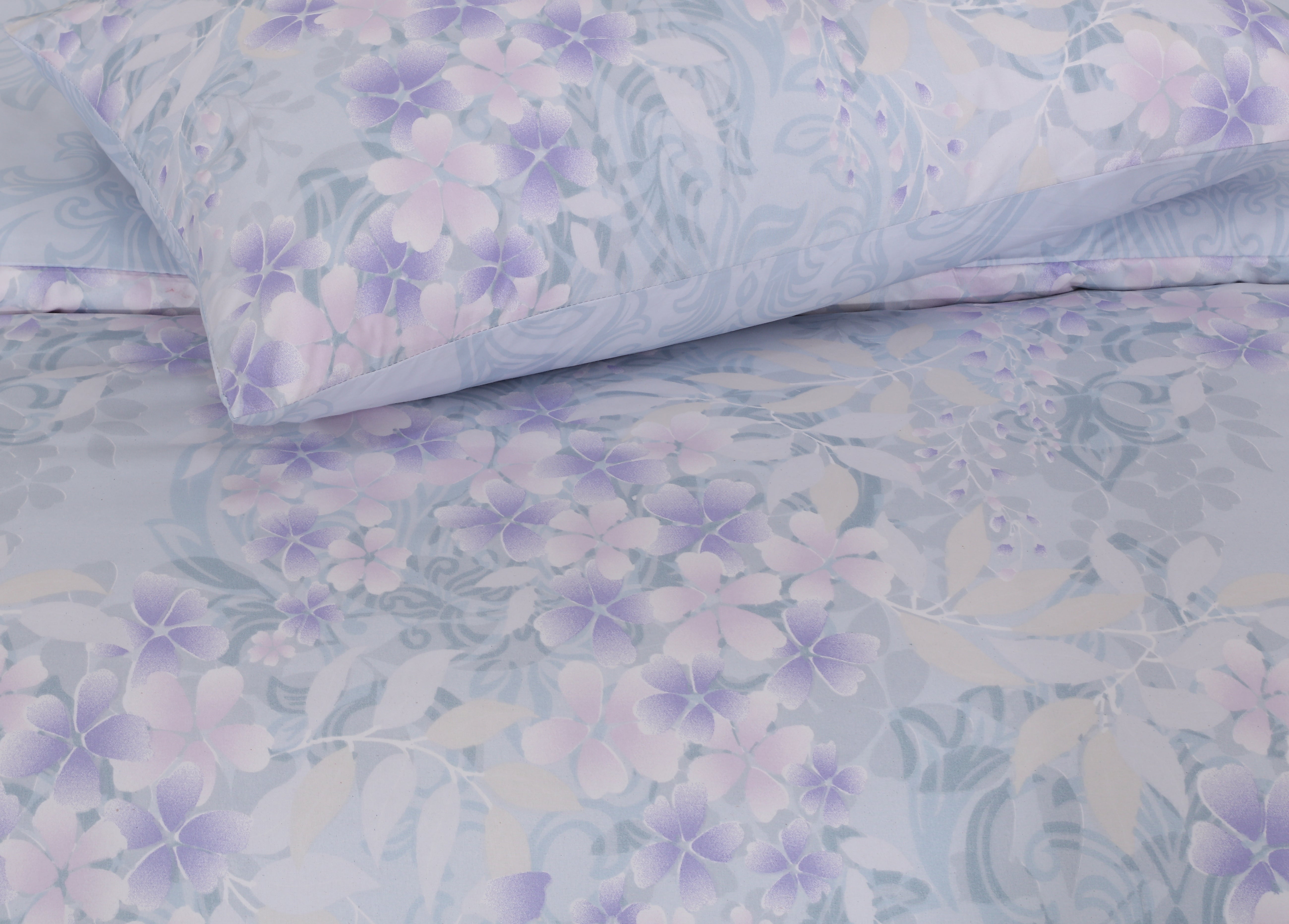 Breathable Microfiber Quilt Duvet Cover Set With Fitted Sheet