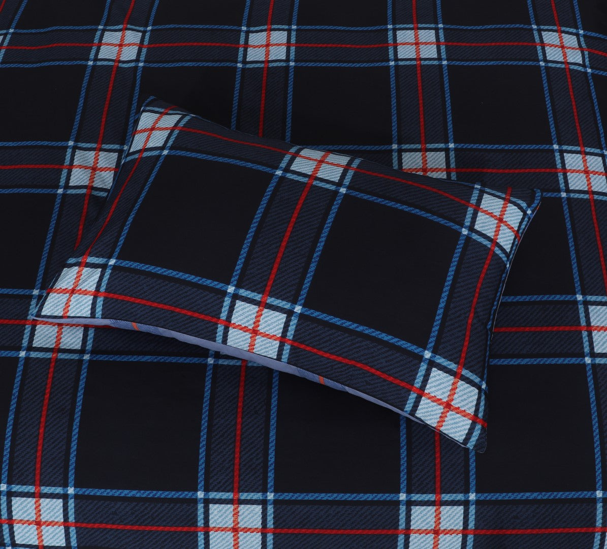 Breathable Microfiber Quilt Duvet Cover Set With Fitted Sheet