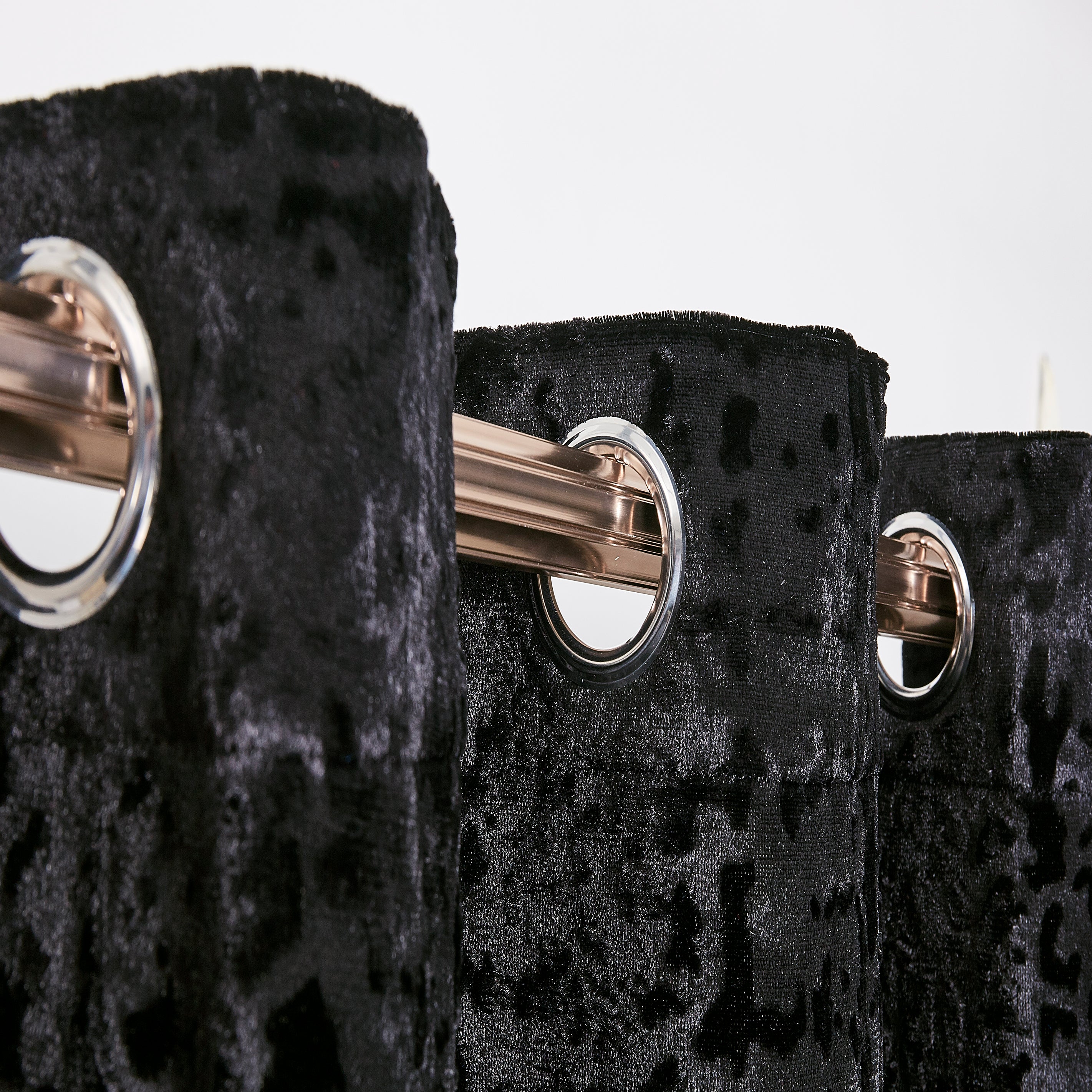 Luxury Ring top Plush Velvet Window Curtains