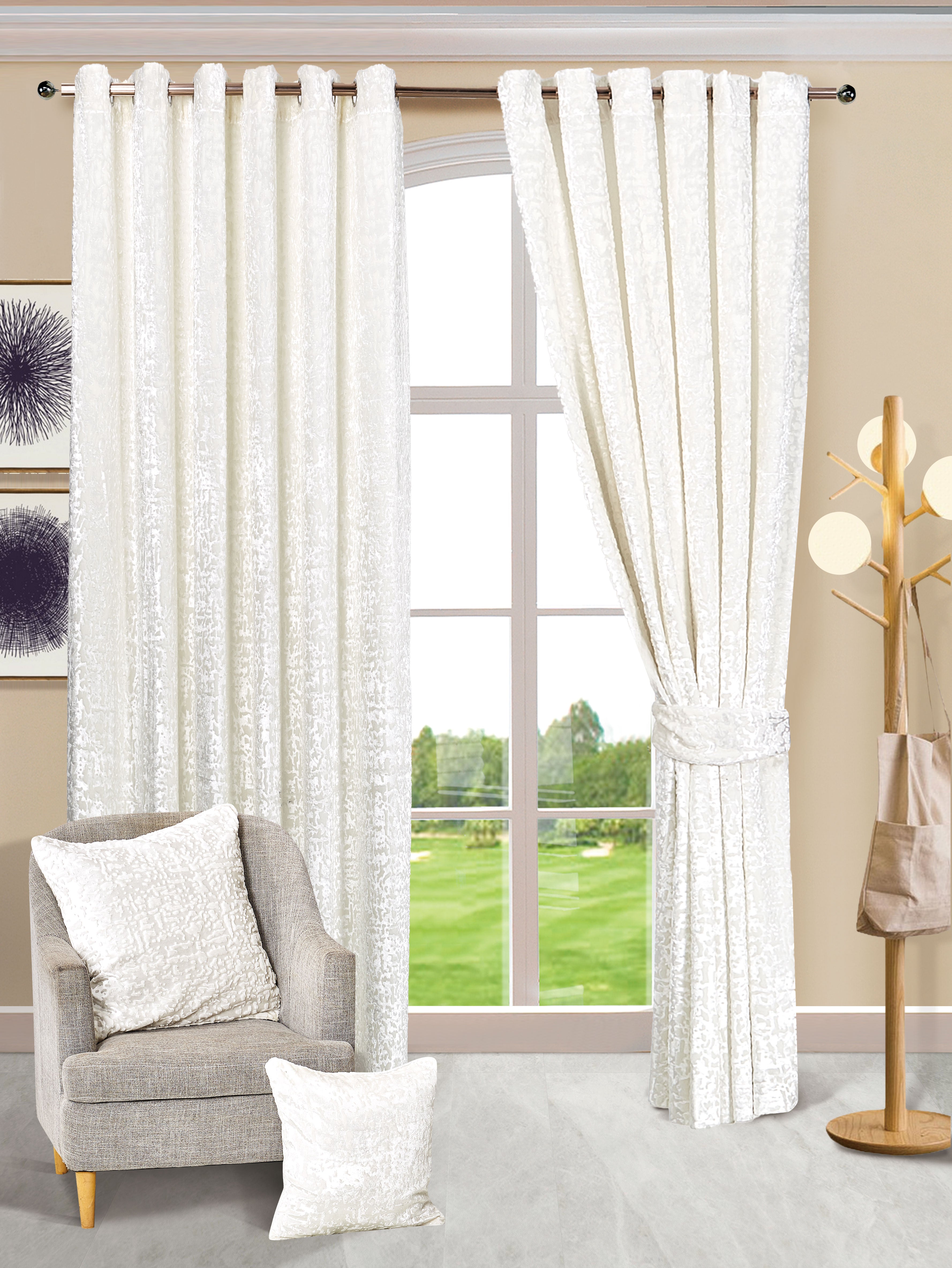 Luxury Ring top Plush Velvet Window Curtains