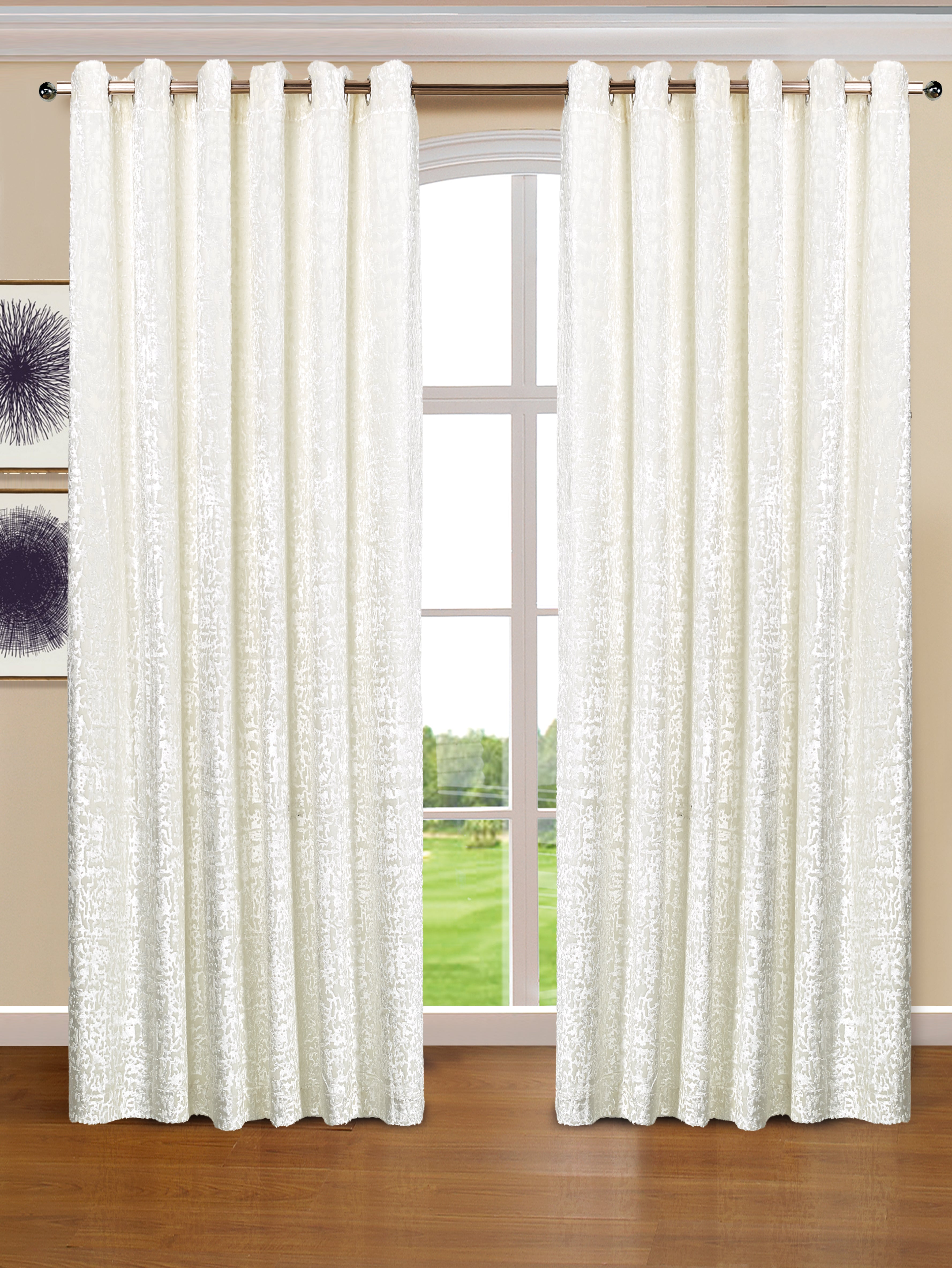 Luxury Ring top Plush Velvet Window Curtains