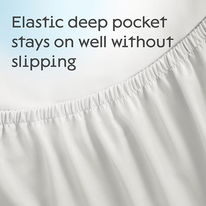 Quilted Fitted Mattress Protector Bedding Mattress Cover Topper Protection Extra Deep Stretches 35Cm