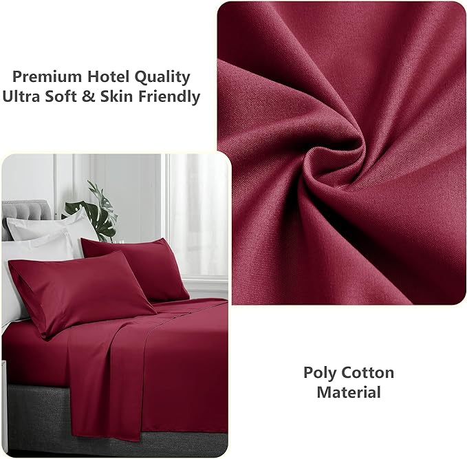 Fade Resistant Breathable Percale Flat Sheet
